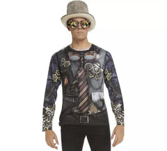 Steampunk Kostüm T-Shirt für Männer
