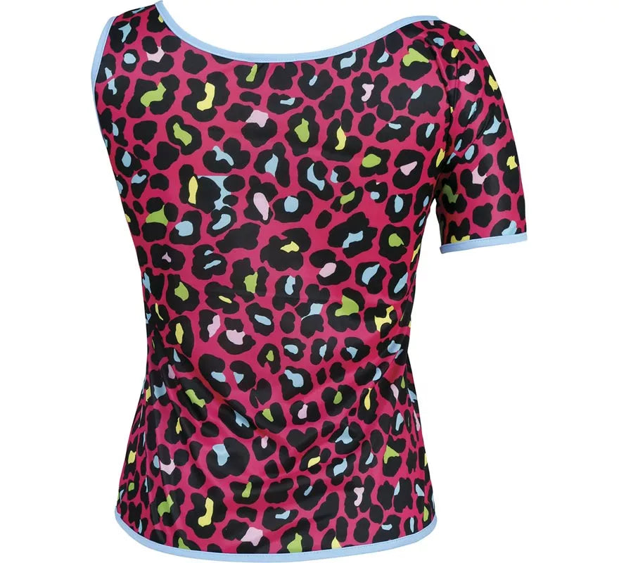 Translation missing: de.Camiseta Leopardo multicolor Años 80 para mujer