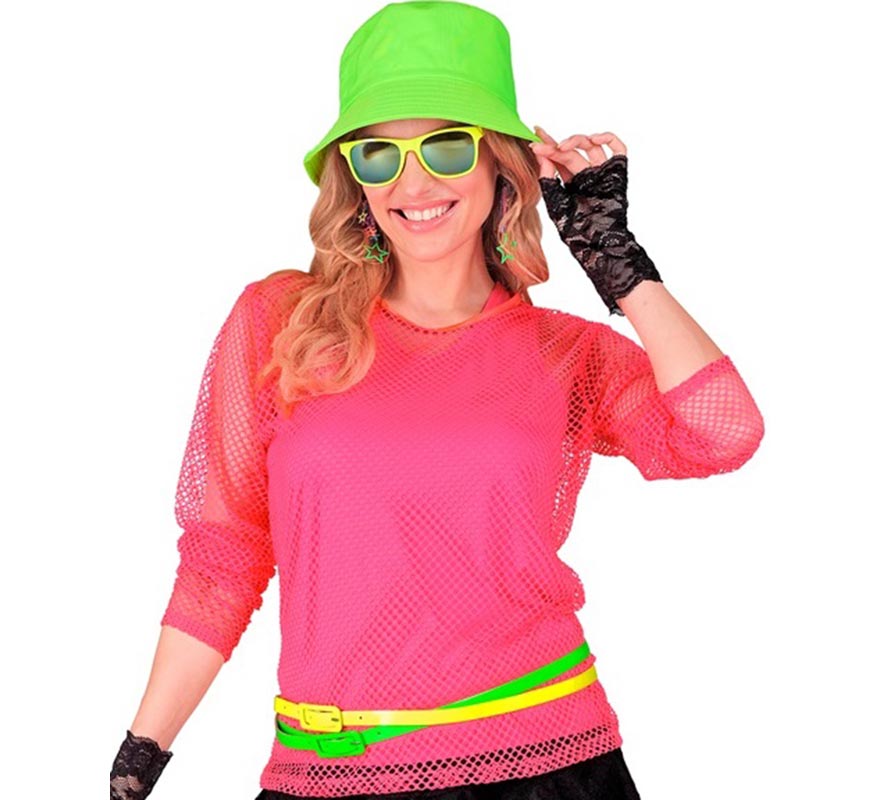 Translation missing: de.Camiseta manga larga de Malla rosa neón para mujer