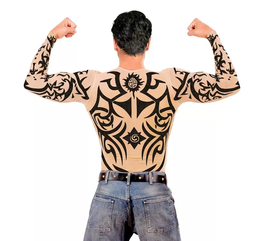 Translation missing: de.Camiseta manga larga de Tatuaje Tribal para hombre