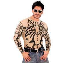 Tribal Tattoo Langarm-T-Shirt für Herren