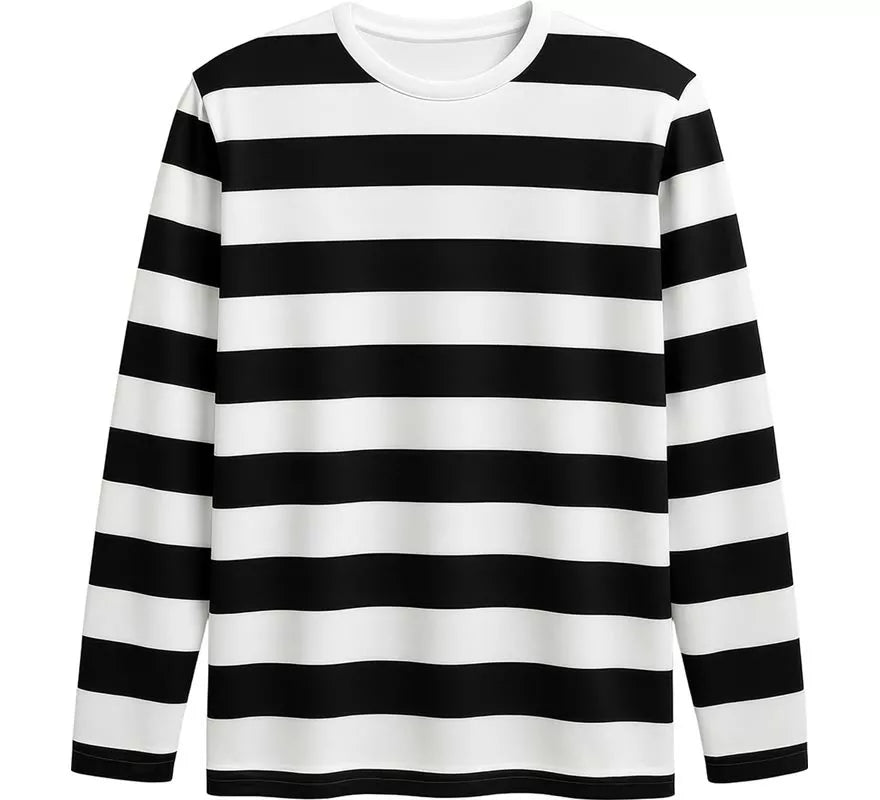 Translation missing: de.Camiseta Mimo o Preso a Rayas blancas y negras para hombre