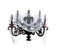 Candelabro Decorativo negro con gasa de 40,5x57,5 cm
