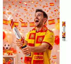 40 cm Konfetti-Kabuki-Kanone mit spanischer Flagge