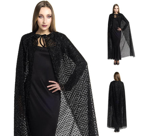 Capa Calada negra de 140 cm