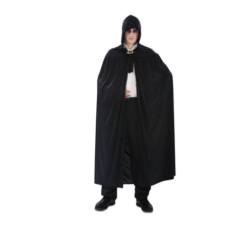 Capa con Capucha negra de punto para Adultos