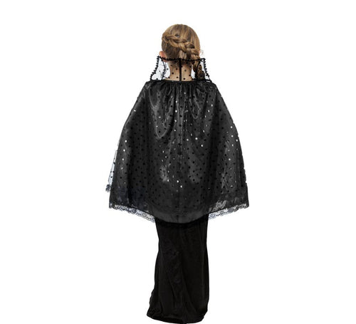 Capa de Bruja negra con cuello infantil