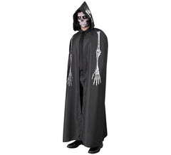 150 cm langer Skelettumhang mit Kapuze