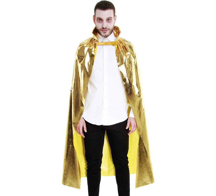 Translation missing: de.Capa Metal 140 cm Oro Adulto