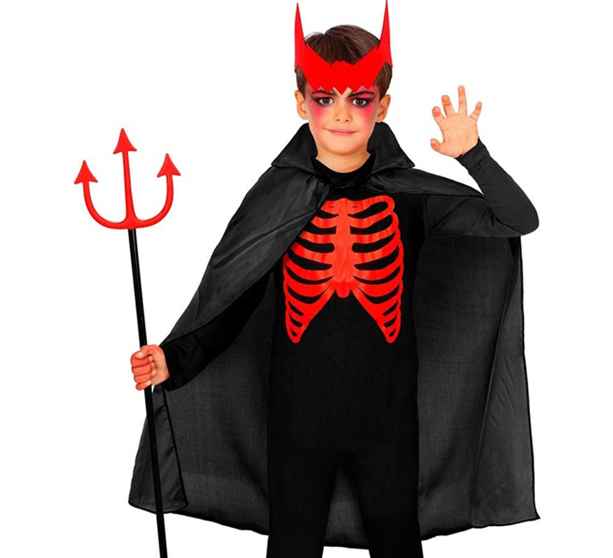Capa negra de 100 cm para niños