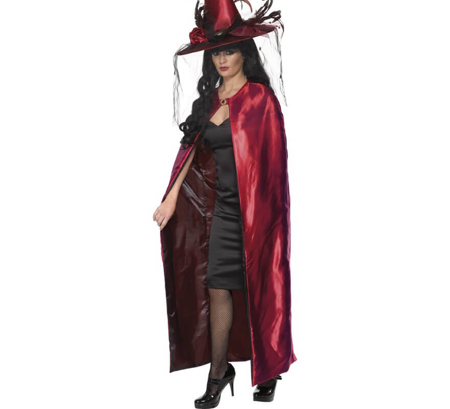Translation missing: de.Capa Reversible de bruja Roja y negra para mujer
