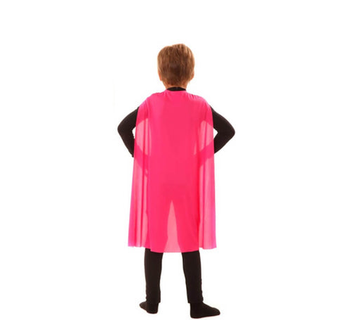 Capa Superhéroe Infantil Rosa de 70 cm