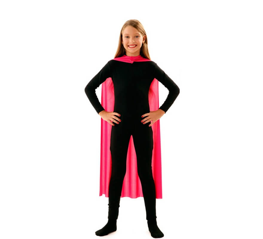 Capa Superhéroe Infantil Rosa de 90 cm