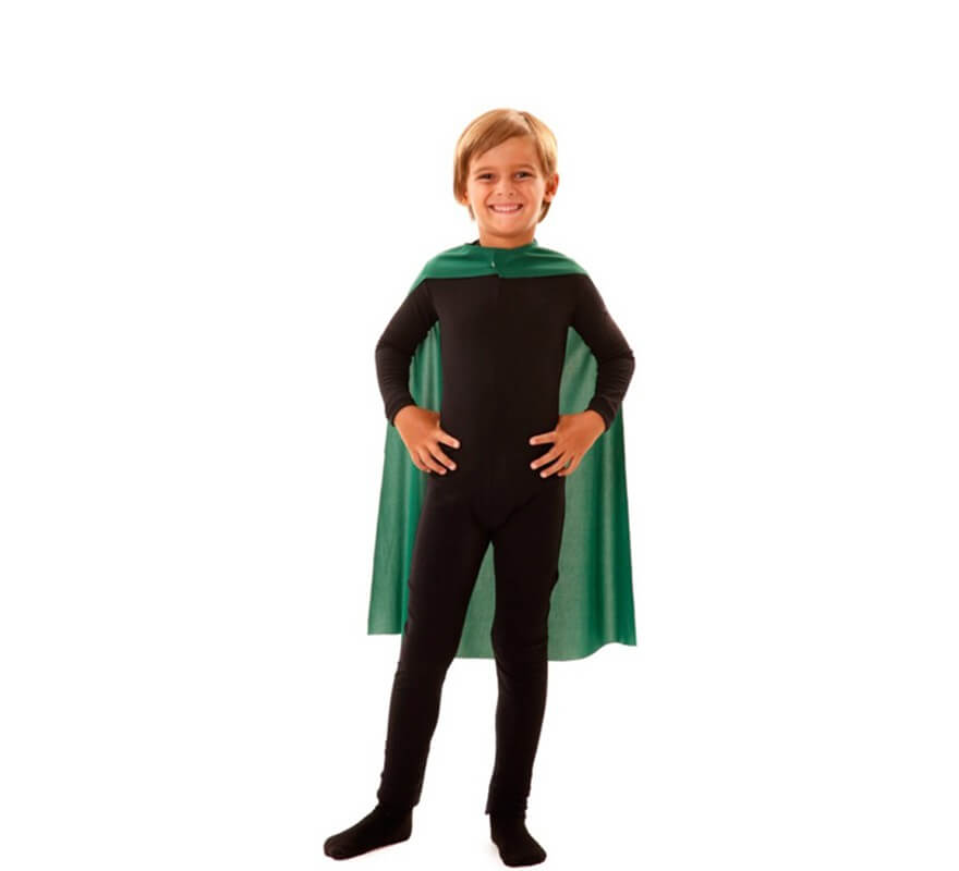 Capa Superhéroe Infantil Verde de 70 cm