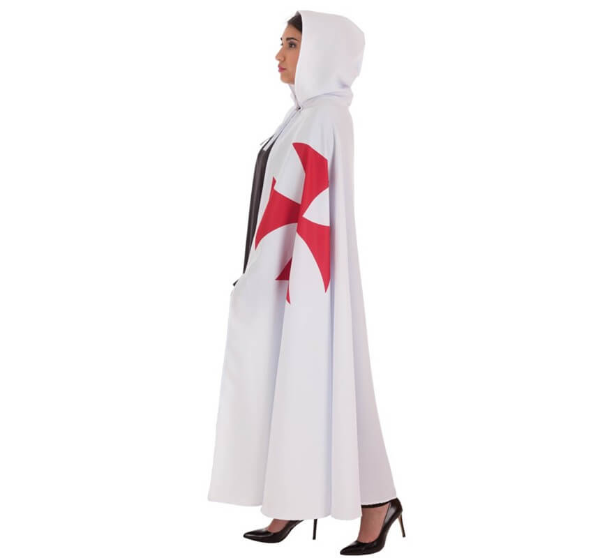 Translation missing: de.Capa Templaria Blanca con cruz para adultos