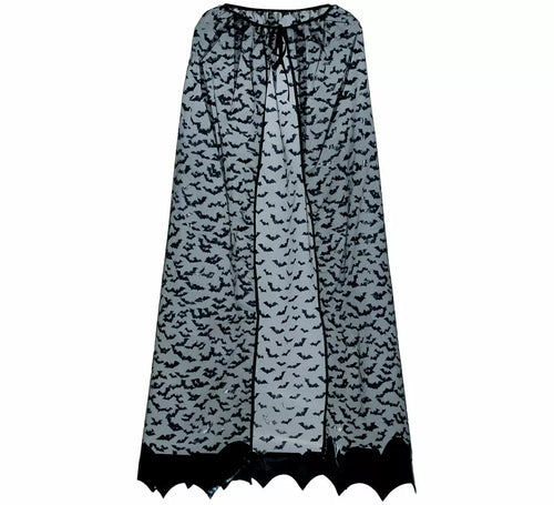 Capa Transparente Murciélagos de 135 cm para mujer