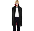 Capa Vampiro Bicolor Negro y Rojo Infantil 90 cm