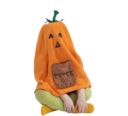 Capucha con Capelina de Calabaza Truco o Trato para niños