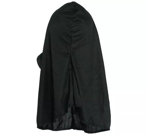 Capucha negra de tela para Halloween