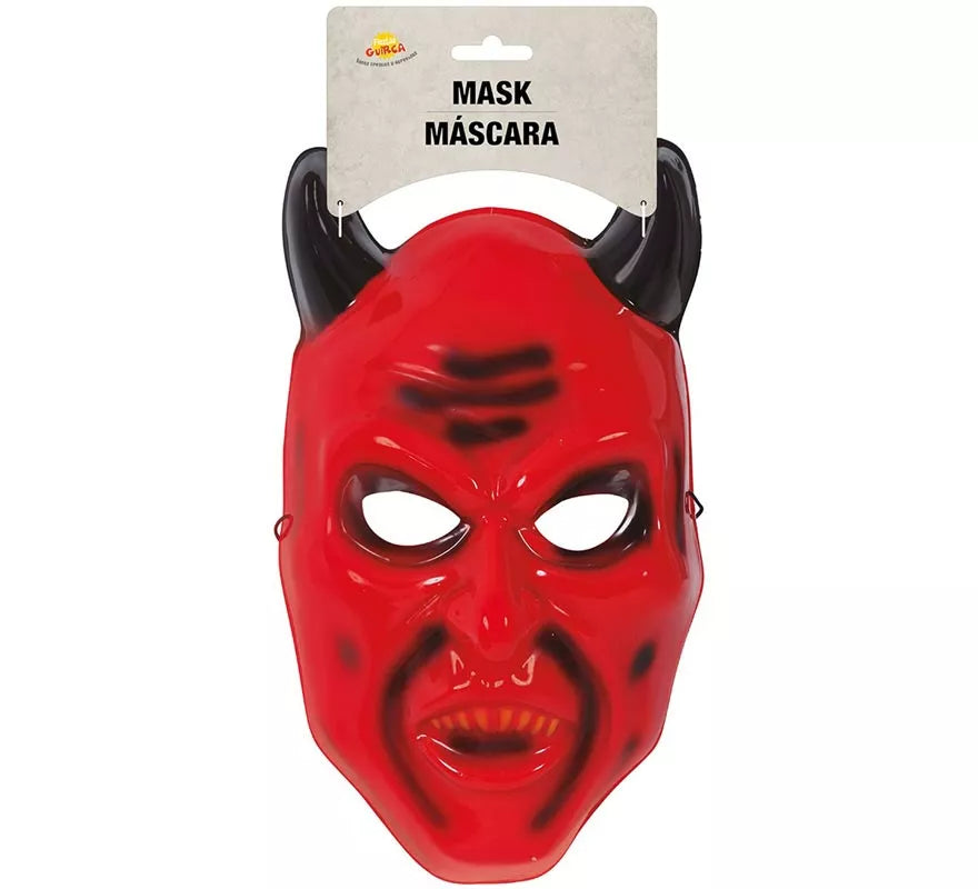 Careta de Diablo Maligno con cuernos