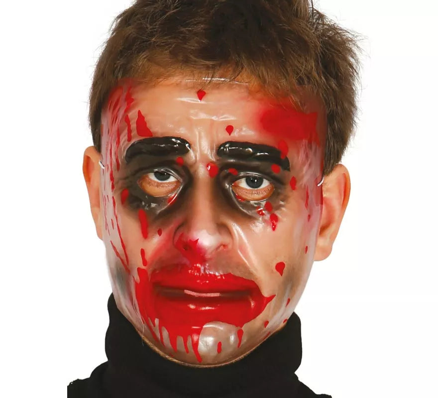 Translation missing: de.Careta de hombre Zombie transparente con sangre