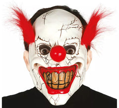Horror Clown Maske mit Haaren