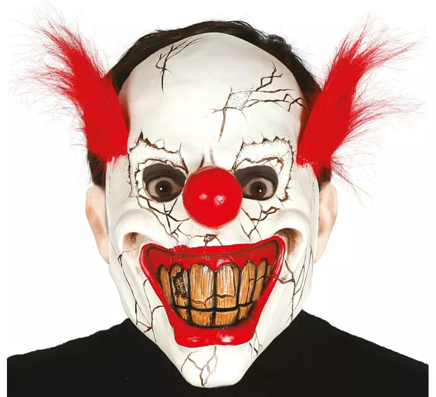 Careta de Payaso de terror con pelo