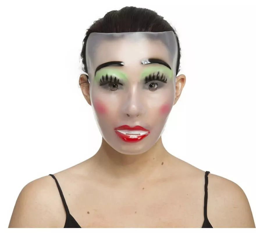 Translation missing: de.Careta Transparente Mujer Labios Pintados
