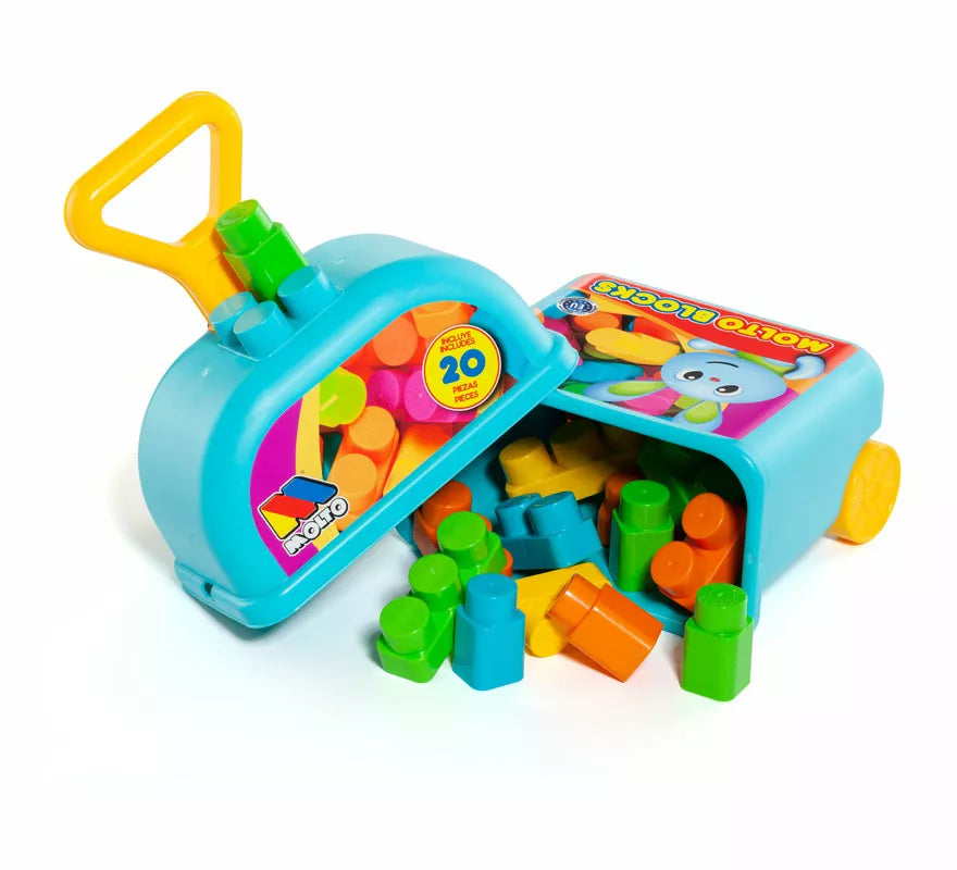 Translation missing: de.Carrito azul con 20 Bloques