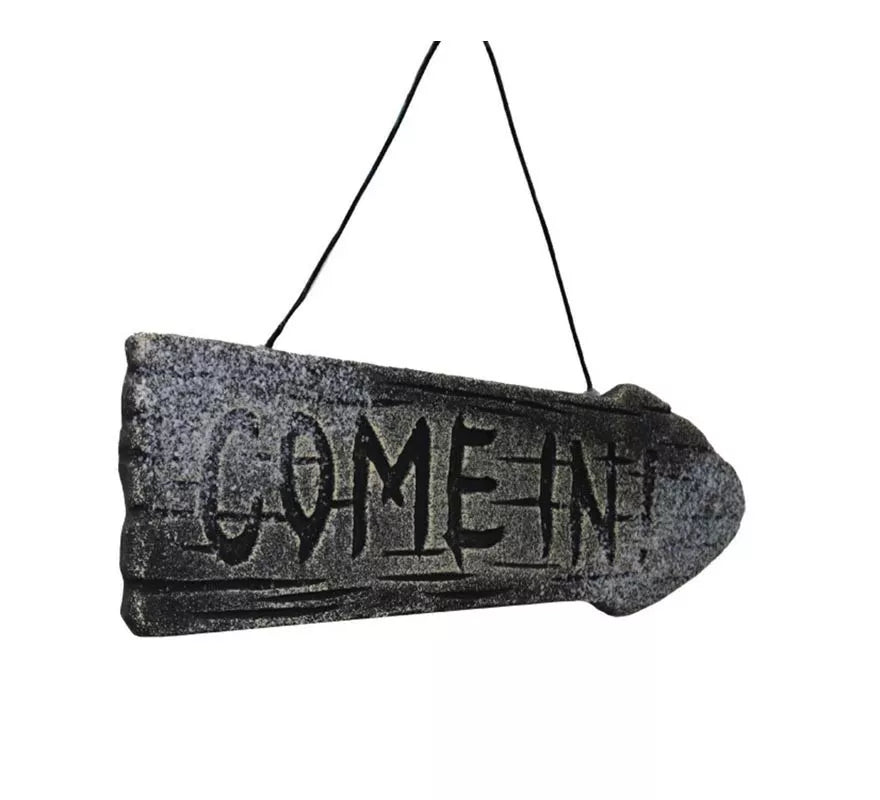 Translation missing: de.Cartel Colgante Come In de 39x12 cm