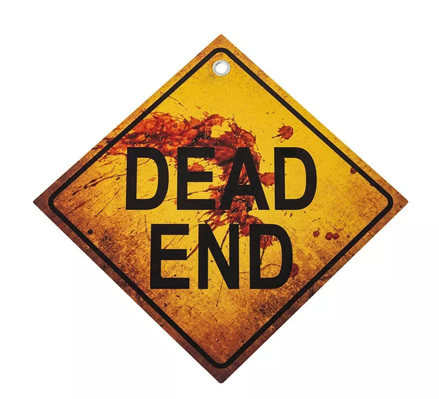 Translation missing: de.Cartel de Camino sin retorno (Dead End) de 24x24x0,5 cm