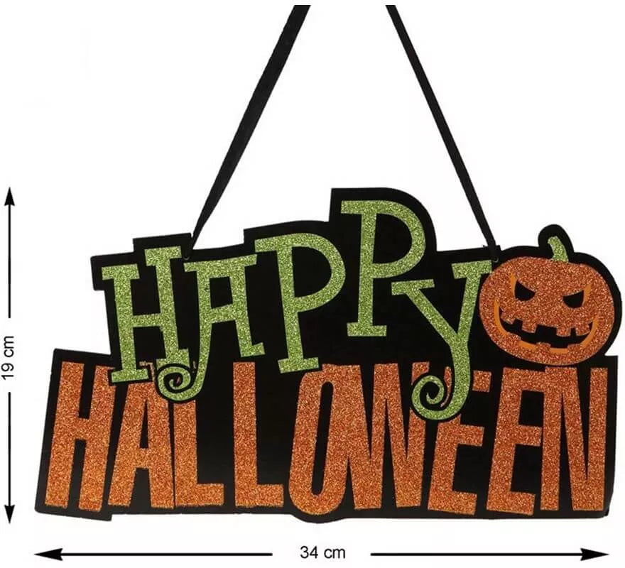Translation missing: de.Cartel Happy Halloween de 34x19 cm