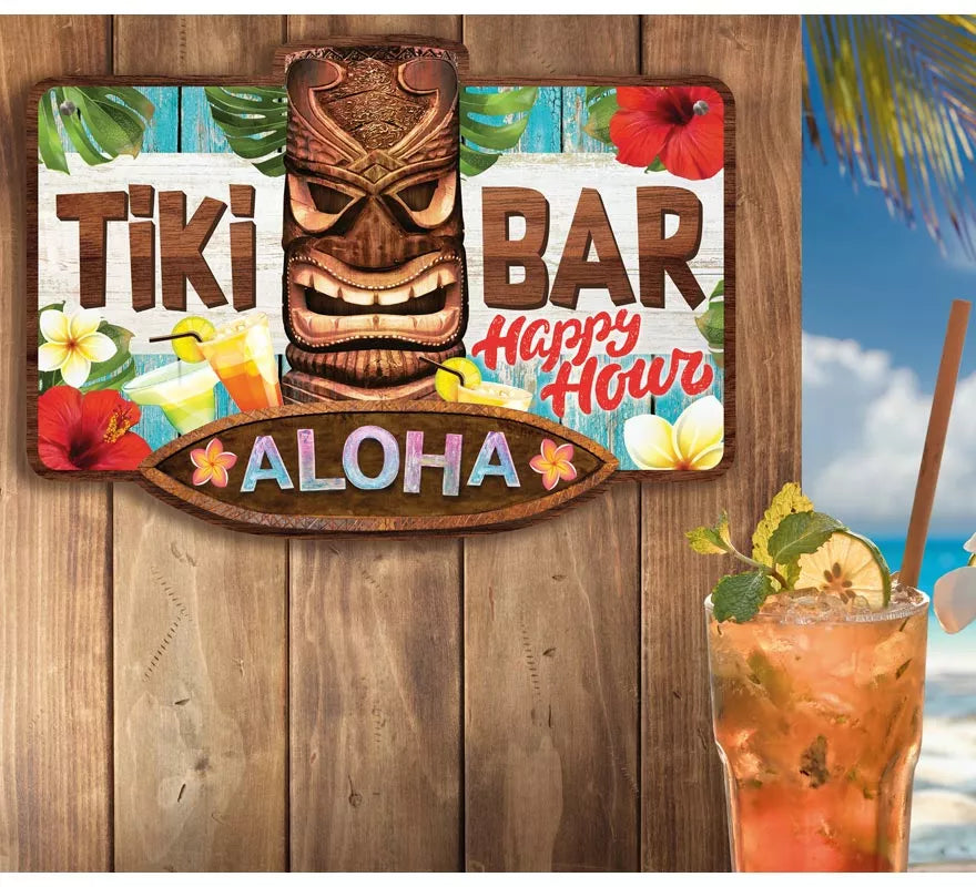 Translation missing: de.Cartel Tiki Bar Aloha de 25x35 cm