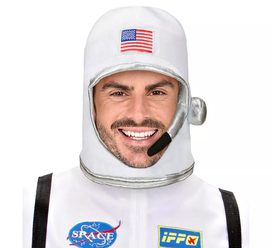 Casco Astronauta Blanco USA para adulto