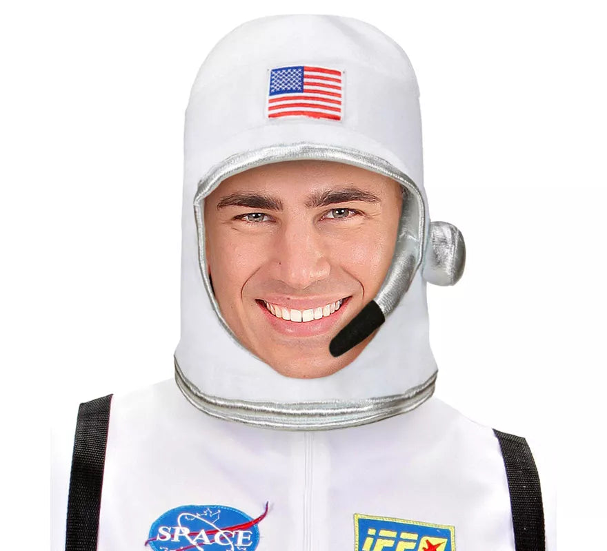 Casco Astronauta Blanco USA para adulto