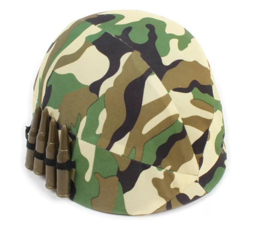 Translation missing: de.Casco Camuflado con tela infantil de 25 cm