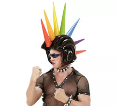 90 cm aufblasbarer, mehrfarbiger Stachelhelm