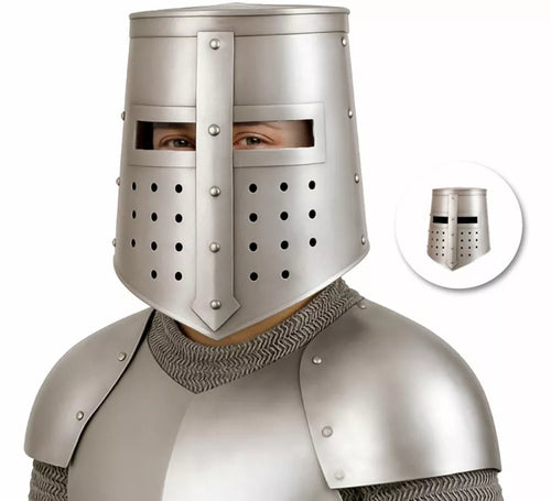 Casco de Guerrero Medieval plateado