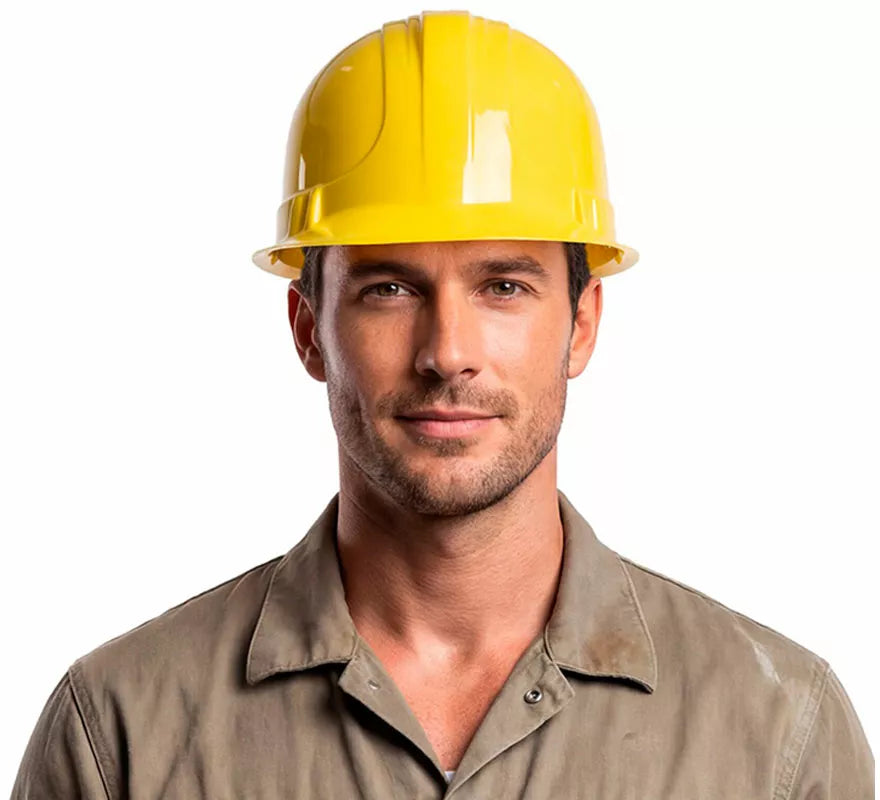 Casco de Obrero amarillo para adultos