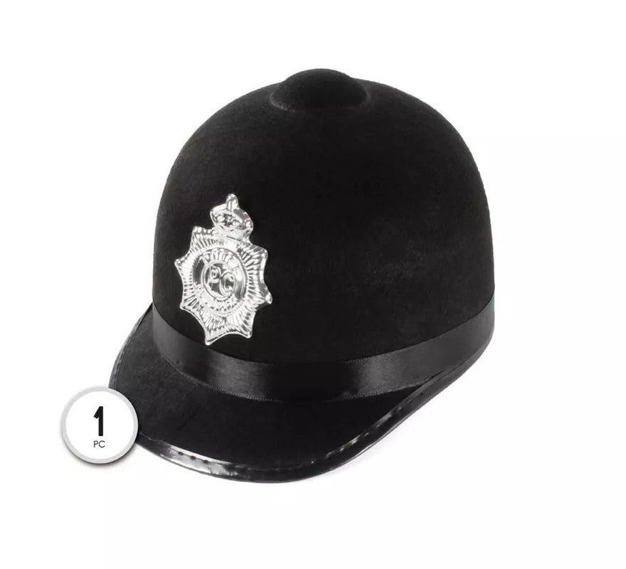 Translation missing: de.Casco de Policía Inglés negro adulto