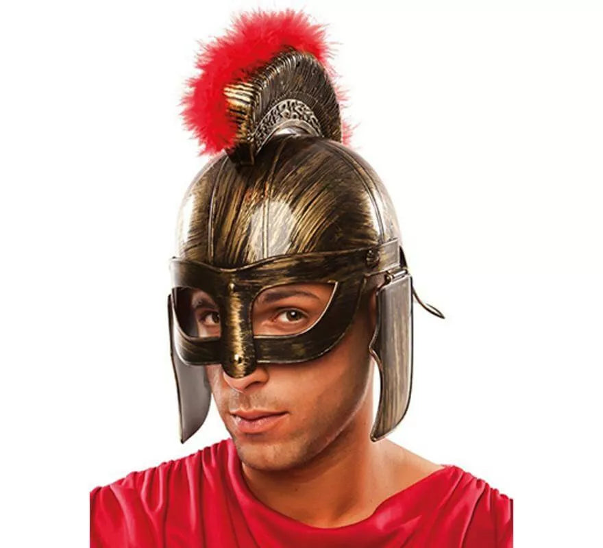Translation missing: de.Casco de Romano Dorado con pelo rojo