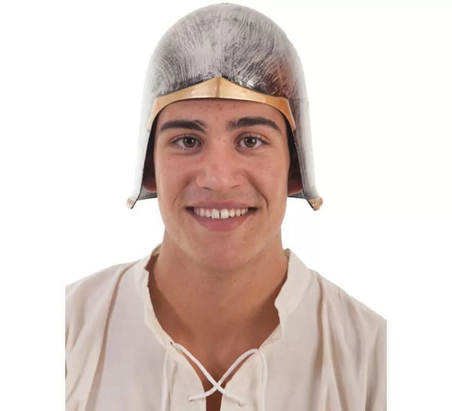 Translation missing: de.Casco de Soldado Medieval Plateado y Dorado
