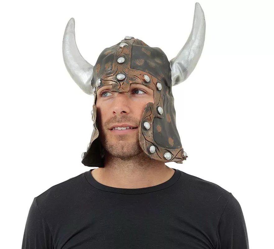 Translation missing: de.Casco de Vikingo cuernos blancos de látex