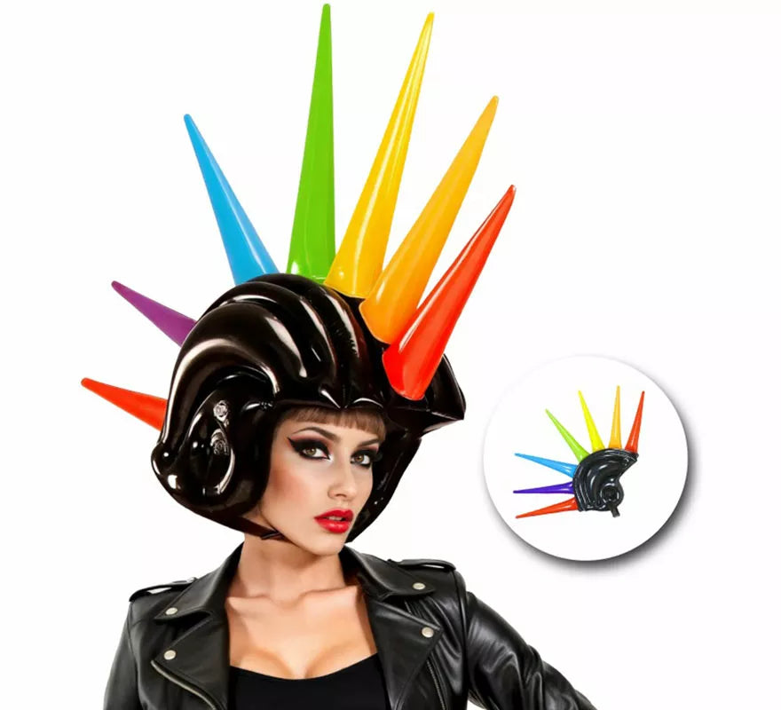 Translation missing: de.Casco Hinchable Punk con Pinchos de 90 cm