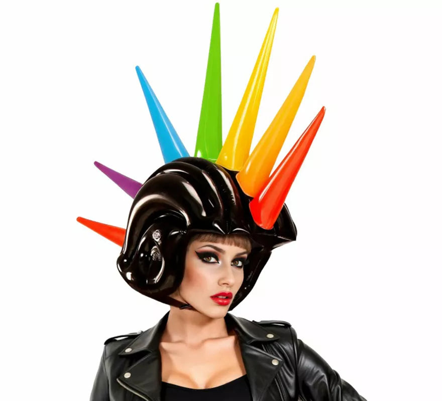 Translation missing: de.Casco Hinchable Punk con Pinchos de 90 cm