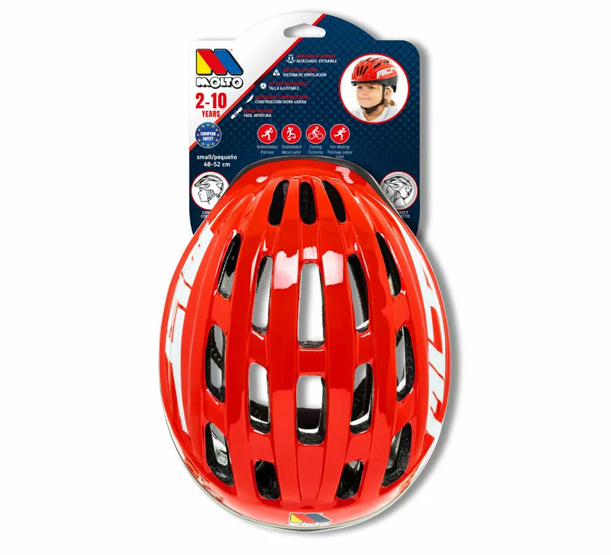 Translation missing: de.Casco Moltó rojo para niños