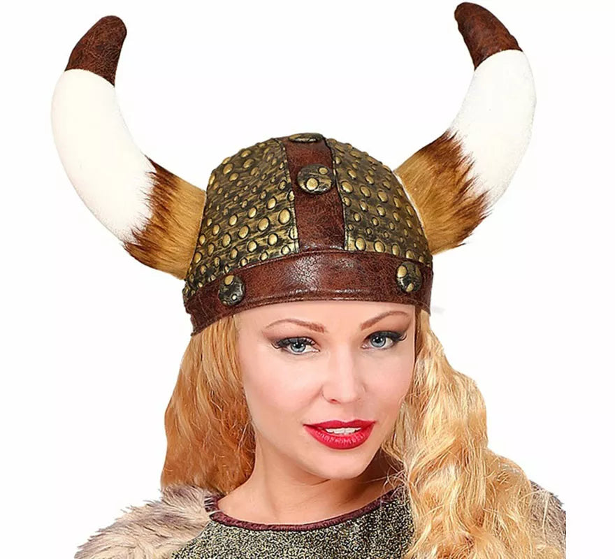 Casco Vikingo con Pelo Sintético