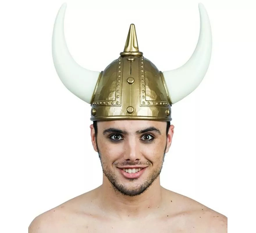 Translation missing: de.Casco Vikingo Dorado y Blanco
