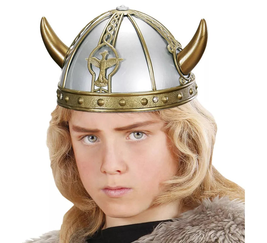 Translation missing: de.Casco Vikingo o Galo de Plástico Duro Dorado