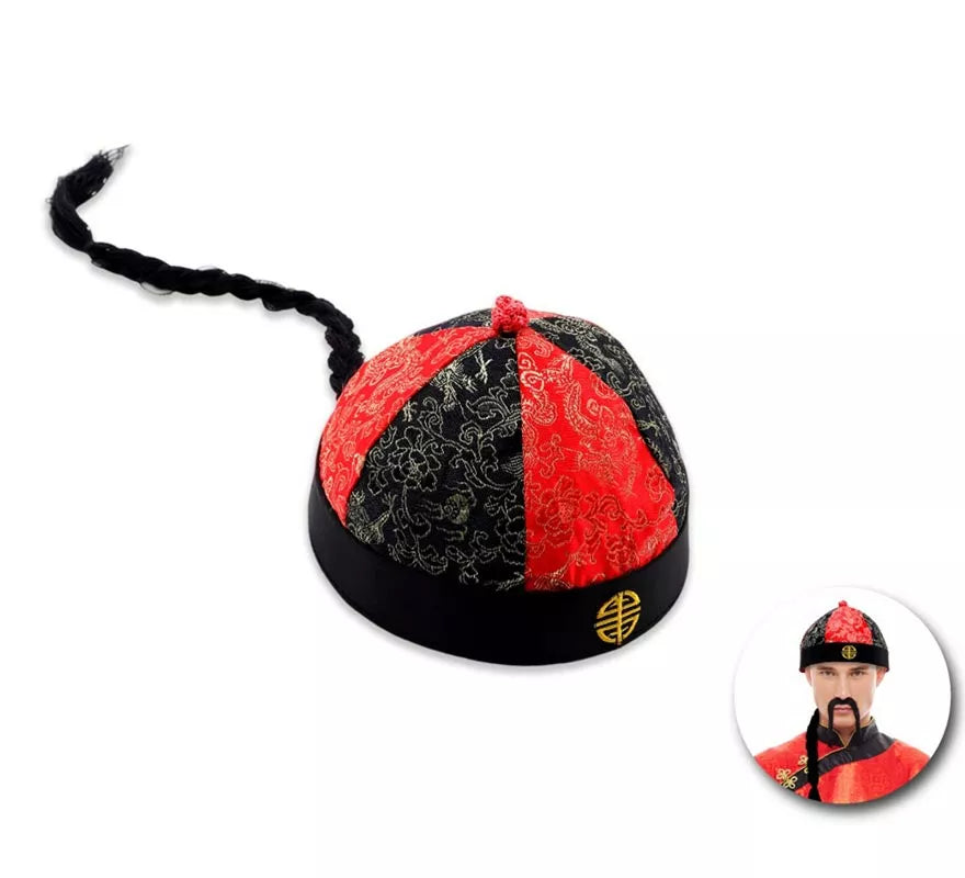 Translation missing: de.Casquete Chino con Coleta negra